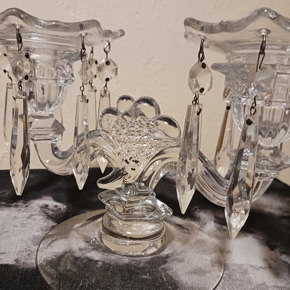 Vintage Crystal Double Candlestick Holder - Picture 5 of 7